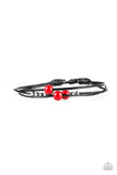 Mountain Treasure - Red Bracelet - Paparazzi Accessories Bracelet Bedazzle Me Pretty Mobile Fashion Boutique