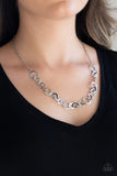 Move It On Over - Silver Necklace - Paparazzi Accessories Necklace Bedazzle Me Pretty Mobile Fashion Boutique