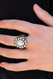 Moxie Magic - Brass Ring - Paparazzi Accessories Ring Bedazzle Me Pretty Mobile Fashion Boutique