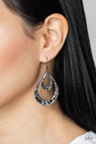 Museum Muse - Black Earrings - Paparazzi Accessories Earrings Bedazzle Me Pretty Mobile Fashion Boutique