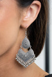 Music To My Ears - Silver Earrings - Paparazzi Accessories Earrings Bedazzle Me Pretty Mobile Fashion Boutique