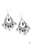 Musical Gardens - Black Earrings - Paparazzi Accessories Earrings Bedazzle Me Pretty Mobile Fashion Boutique