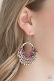 Musical Mantras - Pink Earrings - Paparazzi Accessories Earrings Bedazzle Me Pretty Mobile Fashion Boutique
