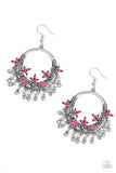 Musical Mantras - Pink Earrings - Paparazzi Accessories Earrings Bedazzle Me Pretty Mobile Fashion Boutique