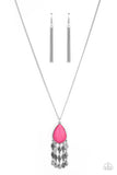 Musically Mojave - Pink Necklace - Paparazzi Accessories Necklace Bedazzle Me Pretty Mobile Fashion Boutique