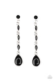 Must Love Diamonds - Black Earrings - Paparazzi Accessories Earrings Bedazzle Me Pretty Mobile Fashion Boutique