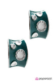 My Cherie Amour - Blue Clip-On Earrings - Paparazzi Accessories Clip-On Earrings Bedazzle Me Pretty Mobile Fashion Boutique