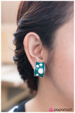 My Cherie Amour - Blue Clip-On Earrings - Paparazzi Accessories Clip-On Earrings Bedazzle Me Pretty Mobile Fashion Boutique