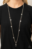 My GLEAM Job - Silver Lanyard - Paparazzi Accessories Lanyard Bedazzle Me Pretty Mobile Fashion Boutique