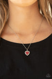My Heart Goes Out To You - Red Necklace - Paparazzi Accessories Necklace Bedazzle Me Pretty Mobile Fashion Boutique