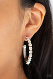My Kind Of Shine - White Earrings - Paparazzi Accessories Earrings Bedazzle Me Pretty Mobile Fashion Boutique
