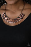 My Main MANE - Copper Necklace - Paparazzi Accessories Necklace Bedazzle Me Pretty Mobile Fashion Boutique