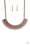 My Main MANE - Copper Necklace - Paparazzi Accessories Necklace Bedazzle Me Pretty Mobile Fashion Boutique