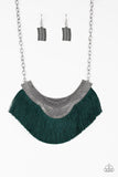 My PHARAOH Lady - Green Necklace - Paparazzi Accessories Necklace Bedazzle Me Pretty Mobile Fashion Boutique