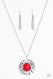 My Primary Color - Red Necklace - Paparazzi Accessories Necklace Bedazzle Me Pretty Mobile Fashion Boutique
