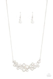 My Yacht or Yours? - White Necklace - Paparazzi Accessories Necklace Bedazzle Me Pretty Mobile Fashion Boutique