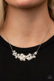 My Yacht or Yours? - White Necklace - Paparazzi Accessories Necklace Bedazzle Me Pretty Mobile Fashion Boutique