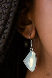Mystic Mist - White Earrings - Paparazzi Accessories Earrings Bedazzle Me Pretty Mobile Fashion Boutique
