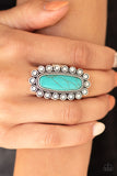 Mystic Oasis - Blue Ring - Paparazzi Accessories Ring Bedazzle Me Pretty Mobile Fashion Boutique