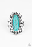Mystic Oasis - Blue Ring - Paparazzi Accessories Ring Bedazzle Me Pretty Mobile Fashion Boutique