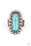 Mystic Oasis - Copper Ring - Paparazzi Accessories Ring Bedazzle Me Pretty Mobile Fashion Boutique