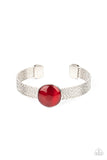 Mystical Magic - Red Bracelet - Paparazzi Accessories Bracelet Bedazzle Me Pretty Mobile Fashion Boutique