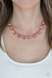 Mystical Majesty - Copper Necklace - Paparazzi Accessories Necklace Bedazzle Me Pretty Mobile Fashion Boutique
