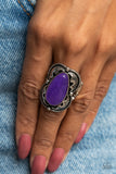 Mystical Mambo - Purple Ring - Paparazzi Accessories Ring Bedazzle Me Pretty Mobile Fashion Boutique