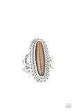 Mystical Mecca - Brown Ring - Paparazzi Accessories Ring Bedazzle Me Pretty Mobile Fashion Boutique