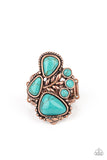 Mystical Mesa - Copper Ring - Paparazzi Accessories Ring Bedazzle Me Pretty Mobile Fashion Boutique
