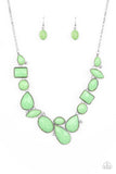 Mystical Mirage - Green Necklace - Paparazzi Accessories Necklace Bedazzle Me Pretty Mobile Fashion Boutique