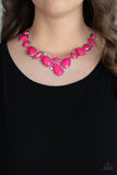 Mystical Mirage - Pink Necklace - Paparazzi Accessories Necklace Bedazzle Me Pretty Mobile Fashion Boutique