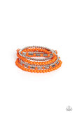 Mythical Magic - Orange Bracelet - Paparazzi Accessories Bracelet Bedazzle Me Pretty Mobile Fashion Boutique