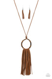 Namaste Mama - Brown Necklace - Paparazzi Accessories Necklace Bedazzle Me Pretty Mobile Fashion Boutique