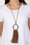 Namaste Mama - Brown Necklace - Paparazzi Accessories Necklace Bedazzle Me Pretty Mobile Fashion Boutique