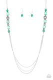 Native New Yorker - Green Necklace - Paparazzi Accessories Necklace Bedazzle Me Pretty Mobile Fashion Boutique