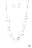 Natural-Born RINGLEADER - Silver Necklace - Paparazzi Accessories Necklace Bedazzle Me Pretty Mobile Fashion Boutique