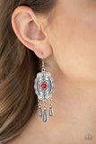Natural Native - Red Earrings - Paparazzi Accessories Earrings Bedazzle Me Pretty Mobile Fashion Boutique