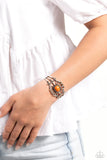 Natural Need - Orange Bracelet - Paparazzi Accessories Bracelet Bedazzle Me Pretty Mobile Fashion Boutique