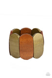 Natural Nirvana - Brass Bracelet - Paparazzi Accessories Bracelet Bedazzle Me Pretty Mobile Fashion Boutique