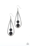 Natural Nova - Black Earrings - Paparazzi Accessories Earrings Bedazzle Me Pretty Mobile Fashion Boutique