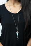 Natural Novice - Blue Lanyard - Paparazzi Accessories Lanyard Bedazzle Me Pretty Mobile Fashion Boutique
