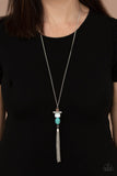 Natural Novice - Blue Necklace - Paparazzi Accessories Necklace Bedazzle Me Pretty Mobile Fashion Boutique