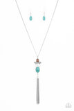 Natural Novice - Blue Necklace - Paparazzi Accessories Necklace Bedazzle Me Pretty Mobile Fashion Boutique