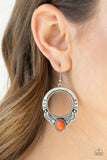 Natural Springs - Orange Earrings - Paparazzi Accessories Earrings Bedazzle Me Pretty Mobile Fashion Boutique