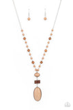Naturally Essential - Brown Necklace - Paparazzi Accessories Necklace Bedazzle Me Pretty Mobile Fashion Boutique