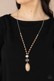 Naturally Essential - Brown Necklace - Paparazzi Accessories Necklace Bedazzle Me Pretty Mobile Fashion Boutique