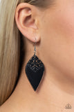 Naturally Nostalgic - Black Earrings - Paparazzi Accessories Earrings Bedazzle Me Pretty Mobile Fashion Boutique