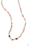 Naturally Notorious - Orange Necklace - Paparazzi Accessories Necklace Bedazzle Me Pretty Mobile Fashion Boutique