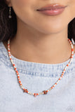 Naturally Notorious - Orange Necklace - Paparazzi Accessories Necklace Bedazzle Me Pretty Mobile Fashion Boutique